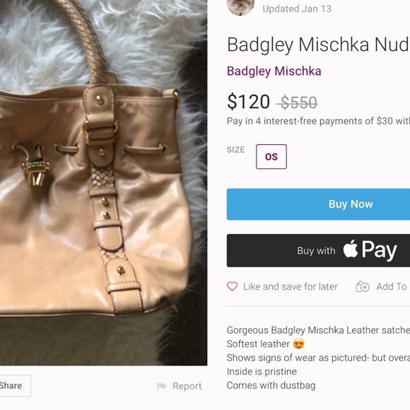 Vintage Badgley Mischka Satchel with Shoulder Strap - Picture 9 of 10